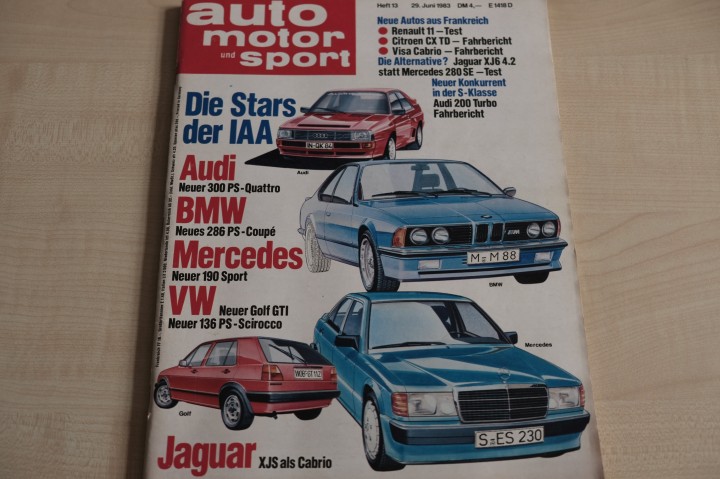 Deckblatt Auto Motor und Sport (13/1983)